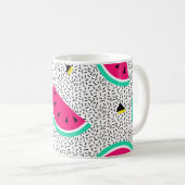 Mug Triangles de pastèque : texture rétro estivale. (Devant droit)