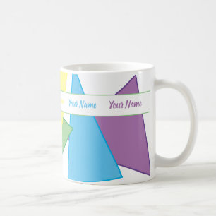 Mug Triangles de printemps pastels colorés avec votre