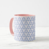 Mug Triangles décoratifs Bleu Blanc (Devant gauche)