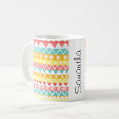 Mug Triangles Et Cercles Colorés (Devant gauche)