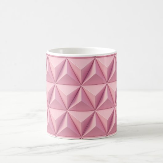 Mug Triangles géométriques 3D : arrière - plan minimal (Centre)