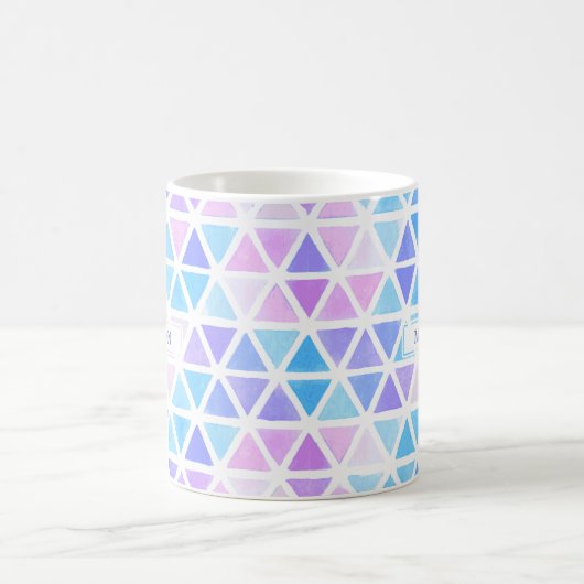 Mug Triangles géométriques Abstraits - tons pastel Coo (Centre)
