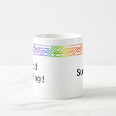 Mug Triangles géométriques arc-en-ciel Musique personn (Centre)