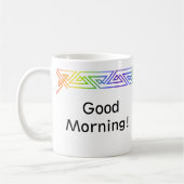 Mug Triangles géométriques arc-en-ciel Musique personn (Gauche)