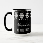Mug Triangles géométriques blancs personnalisés (Gauche)