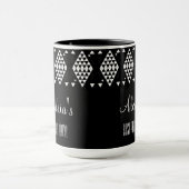 Mug Triangles géométriques blancs personnalisés (Centre)