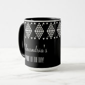 Mug Triangles géométriques blancs personnalisés (Devant gauche)