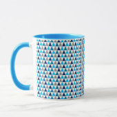 Mug Triangles géométriques bleus modernes (Gauche)