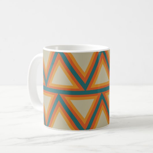 Mug Triangles géométriques colorés (Devant gauche)