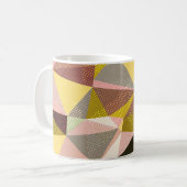 Mug Triangles géométriques colorés Texture Abstraite. (Devant gauche)