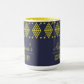 Mug Triangles géométriques jaunes personnalisés (Centre)