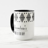 Mug Triangles géométriques noirs personnalisés (Devant gauche)
