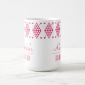 Mug Triangles géométriques roses personnalisés (Centre)
