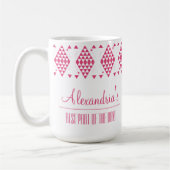 Mug Triangles géométriques roses personnalisés (Gauche)