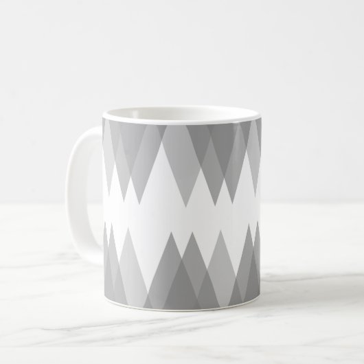 Mug Triangles gris (Devant gauche)