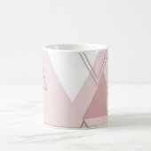 Mug Triangles gris, blanc et rose (Centre)
