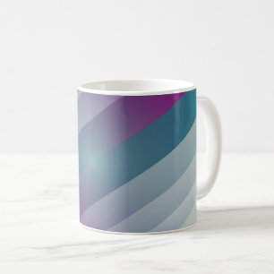 Mug triangles gris magenta turquoise