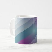 Mug triangles gris magenta turquoise (Devant gauche)