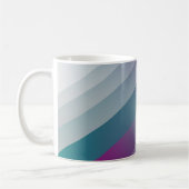 Mug triangles gris magenta turquoise (Gauche)