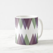 Mug Triangles mauve et vert (Devant droit)