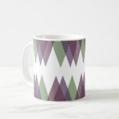 Mug Triangles mauve et vert (Devant gauche)
