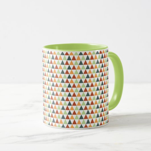 Mug Triangles Minuscules Colorés Tombent Géométrique (Devant droit)