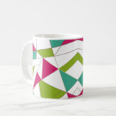 Mug Triangles mode géométrie d'impression abstraite (Devant gauche)