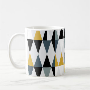 Mug Triangles : Motif géométrique Vintage moderne.
