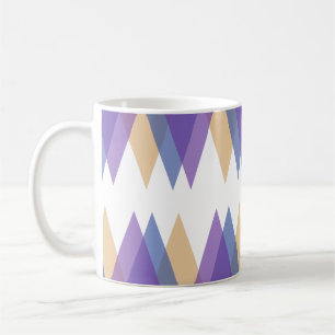Mug Triangles pourpre, bleu et jaune