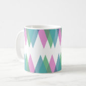 Mug Triangles rose et vert (Devant gauche)