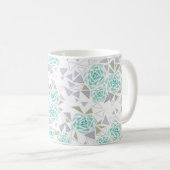 Mug Triangles roses abstraits imprimé mosaïque moderne (Devant droit)