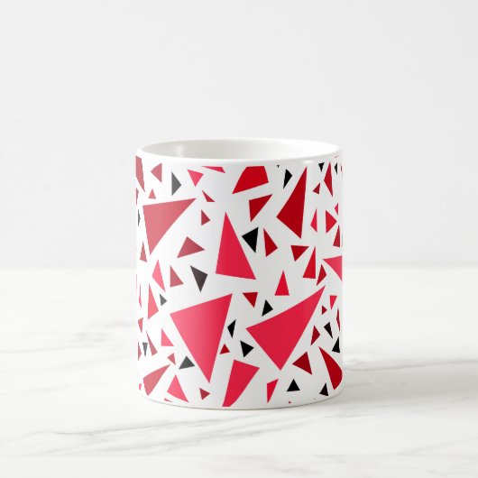 Mug triangles rouges pourpre sur arrière - plan rétro  (Centre)