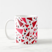 Mug triangles rouges pourpre sur arrière - plan rétro  (Gauche)