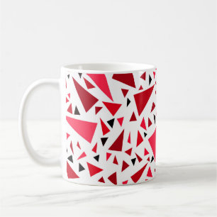 Mug triangles rouges pourpre sur arrière - plan rétro