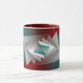 Mug Triangles turquoises gris bordeaux (Centre)