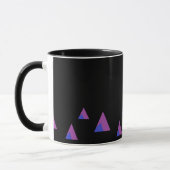 Mug triangles violets Abstraits sur noir (Gauche)