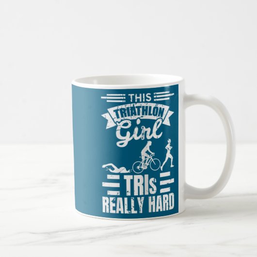 Mug Triathlete Girls Funny Triathlon  (Droite)