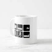 Mug Triathlon drôle (Devant gauche)