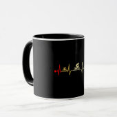 Mug Triathlon Heartbeat Vintage (Devant gauche)