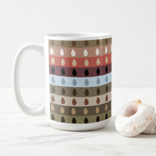 Mug Tribal à rayures colorées (Avec donut)