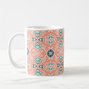 Mug Tribal African, Seamless Aztec Motif.