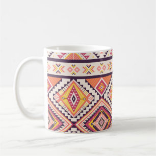 Mug Tribal Aztec rayé Arrière - plan sans couture