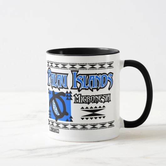 Mug Tribal de bleu des Palaos (Droite)