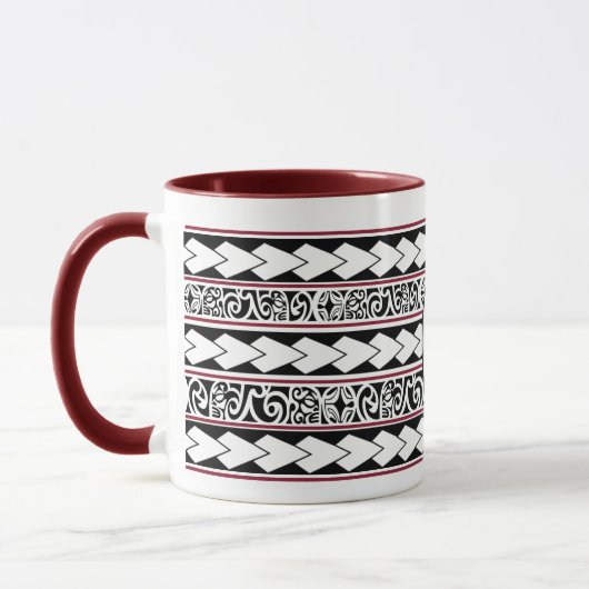 Mug Tribal Ethnic Bordeaux (Gauche)