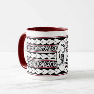 Mug Tribal Ethnic Bordeaux