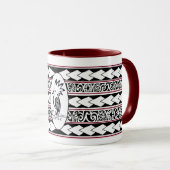 Mug Tribal Ethnic Bordeaux (Devant droit)