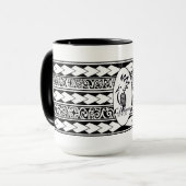 Mug Tribal Ethnic Noir (Devant gauche)