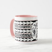 Mug Tribal Ethnic Vieux rose (Devant gauche)