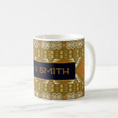 Mug Tribal géométrique de style africain ethnique (Devant droit)
