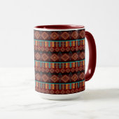 Mug Tribal géométrique ethnique (Devant droit)